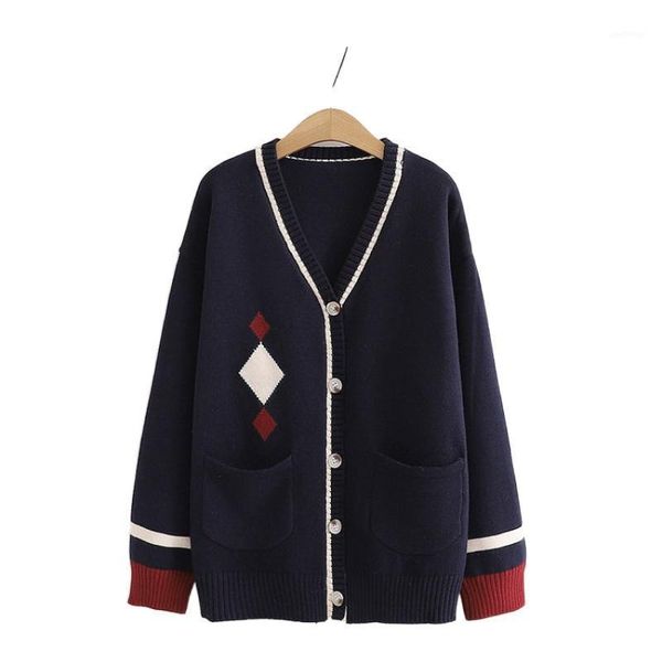 korean retro double pocket stitching long-sleeved cardigan sweater women jacquard sweaters harakuju knit sweater 2059811, White;black
korean retro double pocket stitching long-sleeved cardigan sweater women jacquard sweaters harakuju knit sweater 2059811, White;black