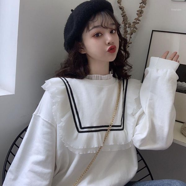 fall winter striped lolita style women's clothing sweatshirts fashion long sleeve hoodies and pullover o-neck streetwear style1, Black
fall winter striped lolita style women's clothing sweatshirts fashion long sleeve hoodies and pullover o-neck streetwear style1, Black