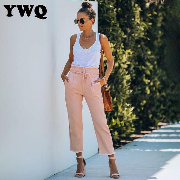high waist women jeans pink straight pants stacked denim trousers with tie belt fashion new official female full length trousers, Blue
high waist women jeans pink straight pants stacked denim trousers with tie belt fashion new official female full length trousers, Blue
