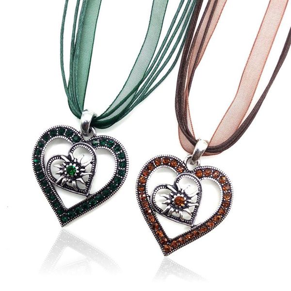 qidiehua fashion heart shape necklace pendant antique silver oktoberfest choker necklace women shiny crystal flower, Golden;silver
qidiehua fashion heart shape necklace pendant antique silver oktoberfest choker necklace women shiny crystal flower, Golden;silver