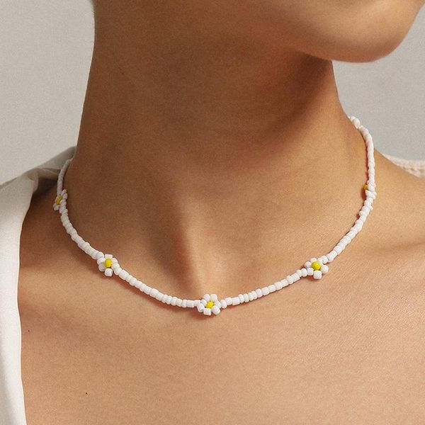 bohemian colorful bead flower choker necklace statement short collar clavicle chain necklace for women jewelry, Golden;silver
bohemian colorful bead flower choker necklace statement short collar clavicle chain necklace for women jewelry, Golden;silver