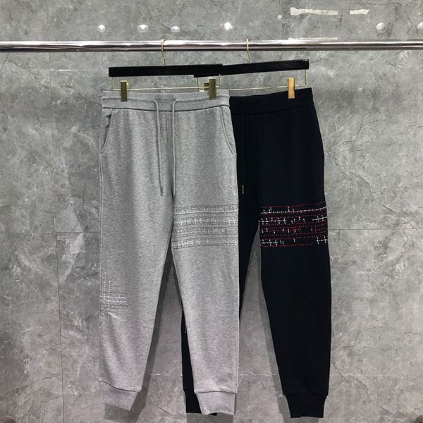 men's casual pants checked embroidery stripe sweatpant spring jogging pencil luxury brand casual women's sport trousers yarn dyed, Black
men's casual pants checked embroidery stripe sweatpant spring jogging pencil luxury brand casual women's sport trousers yarn dyed, Black