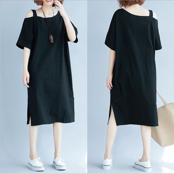 v4mjn 2020 spring new dress t-shirt t-shirtdress collar short sleeve largeshoulder women's 200kg one line t-shirt long style ready to b, Black;gray
v4mjn 2020 spring new dress t-shirt t-shirtdress collar short sleeve largeshoulder women's 200kg one line t-shirt long style ready to b, Black;gray