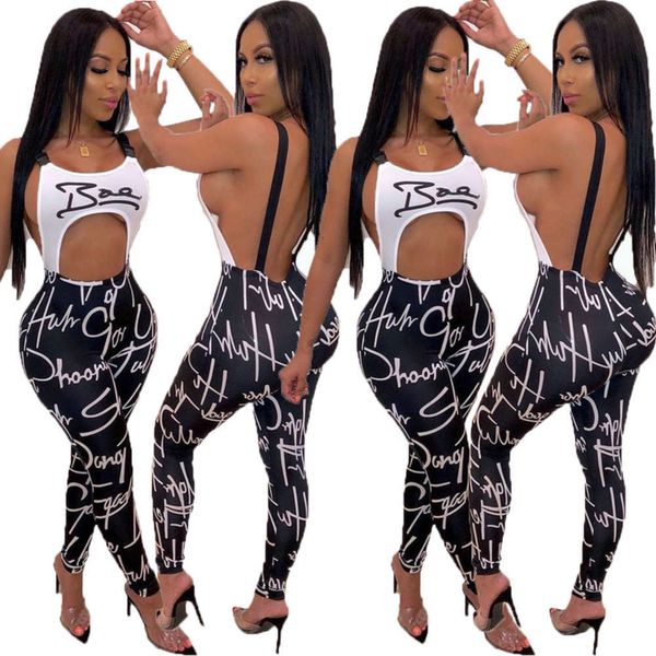 57g5168 women's fashion character letter printed suspender jumpsuit super comfortable and close to the body, Gray
57g5168 women's fashion character letter printed suspender jumpsuit super comfortable and close to the body, Gray