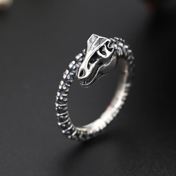 s925 sterling silver dinosaur skeleton open ring men women real silver jewelry personality resizable ring creative punk jewelry, Golden;silver
s925 sterling silver dinosaur skeleton open ring men women real silver jewelry personality resizable ring creative punk jewelry, Golden;silver