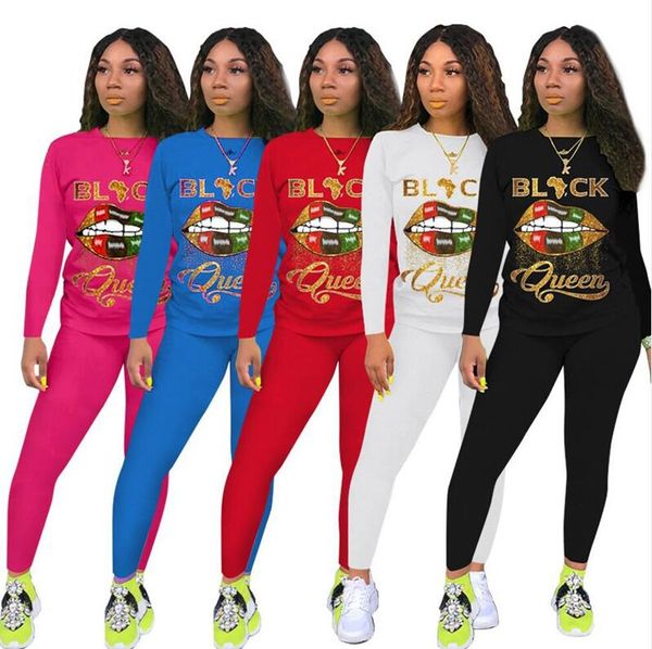 black letters women tracksuit lips printing hoodie pants two piece outfits fashion ladies sweater trousers sportswear clothes e121807, White
black letters women tracksuit lips printing hoodie pants two piece outfits fashion ladies sweater trousers sportswear clothes e121807, White