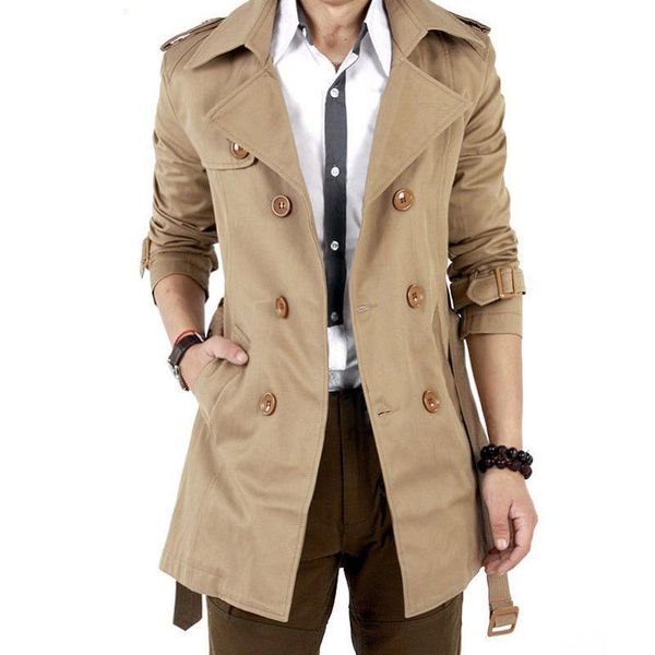 autumn men trench windbreaker long solid color jacket with double-breasted buttons lapel collar coat male clothes 2021, Tan;black
autumn men trench windbreaker long solid color jacket with double-breasted buttons lapel collar coat male clothes 2021, Tan;black