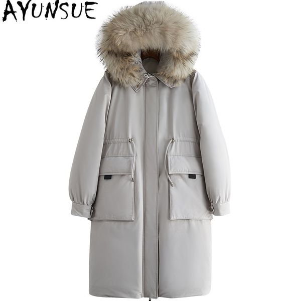 ayunsue 2020 raccoon fur collar women's winter down jacket coat woman parkas female jackets fashion mulheres casacos, Black
ayunsue 2020 raccoon fur collar women's winter down jacket coat woman parkas female jackets fashion mulheres casacos, Black