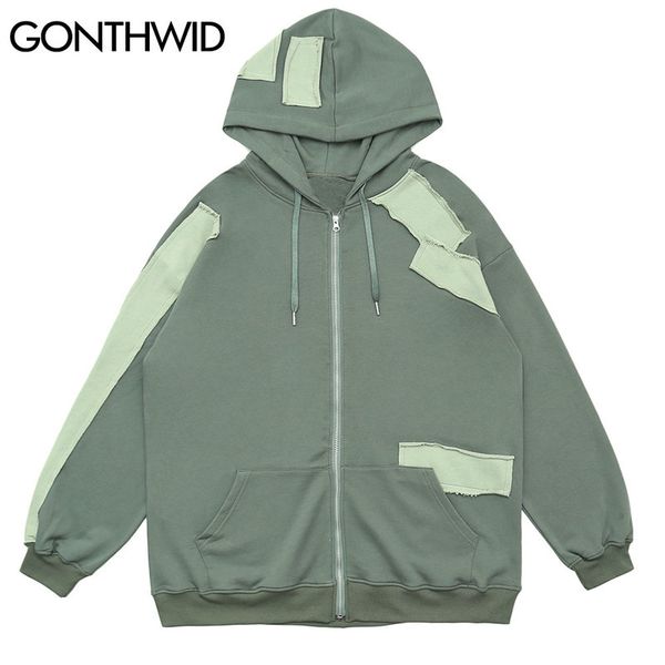 color block patchwork full zip up hoodies sweatshirts jackets streetwear mens hip hop casual hooded coats harajuku, Black
color block patchwork full zip up hoodies sweatshirts jackets streetwear mens hip hop casual hooded coats harajuku, Black
