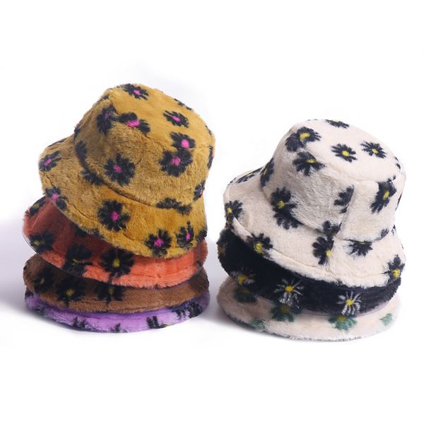 korean style autumn and winter daisy printed fisherman hat plush travel warm rabbit fur bucket hat, Yellow
korean style autumn and winter daisy printed fisherman hat plush travel warm rabbit fur bucket hat, Yellow