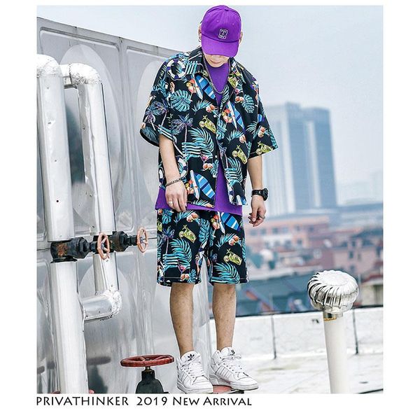 privathonker men's short sleeve shirts shorts summer boho style man beach suits harejuku streetwear male clothes, Gray
privathonker men's short sleeve shirts shorts summer boho style man beach suits harejuku streetwear male clothes, Gray