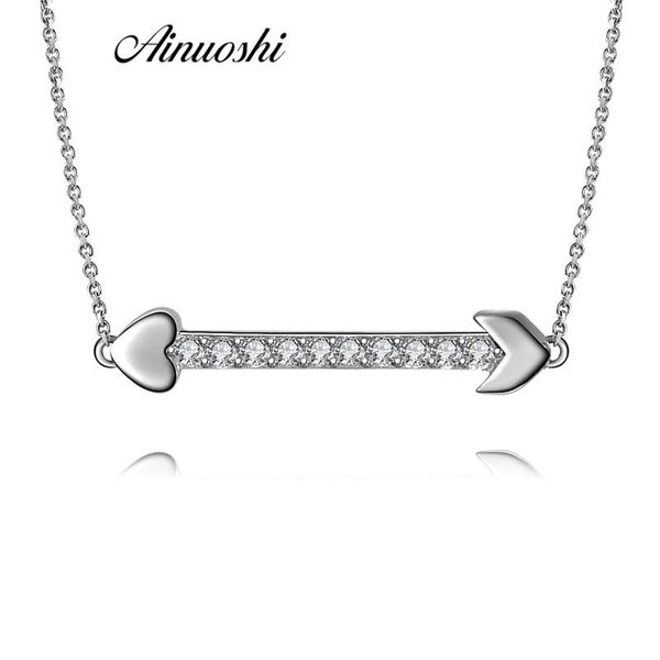 ainuoshi fashion 925 sterling silver heart arrow necklace pendant women wedding engagement anniversarypromise jewelry party gift y200106
ainuoshi fashion 925 sterling silver heart arrow necklace pendant women wedding engagement anniversarypromise jewelry party gift y200106