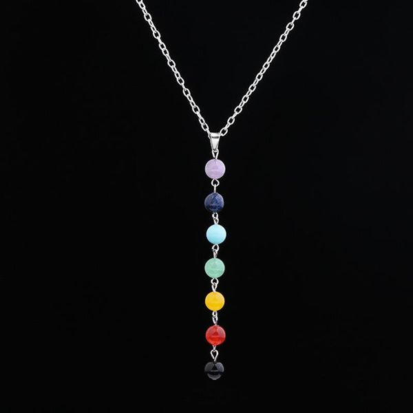 women colorful yoga beaded necklace chakra healing necklace beads jewrly idea gift, Silver
women colorful yoga beaded necklace chakra healing necklace beads jewrly idea gift, Silver
