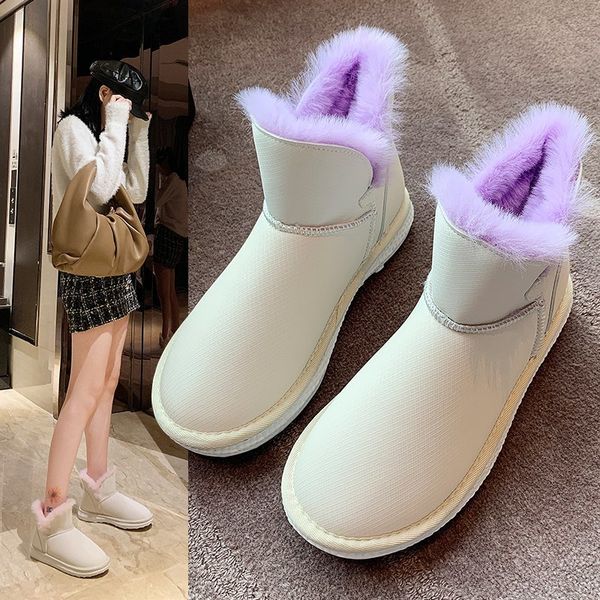 2020 new casual fashion cute style pu snow boots 35--40, Black