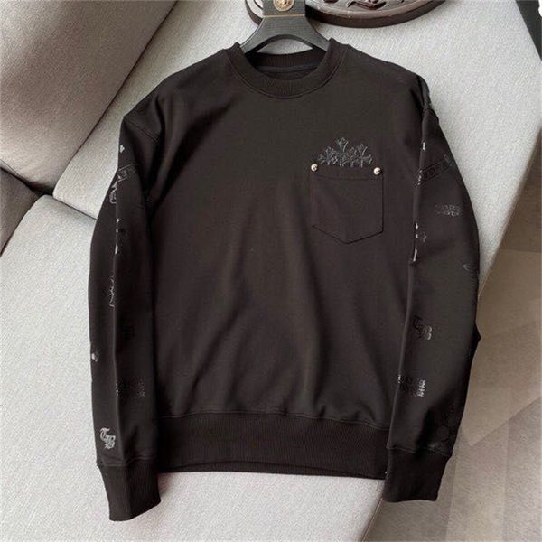 autumn and winter 20 new fashion crosin c casual sanskrit parquet embroidery cross slim long sleeve men's couple, Black
autumn and winter 20 new fashion crosin c casual sanskrit parquet embroidery cross slim long sleeve men's couple, Black