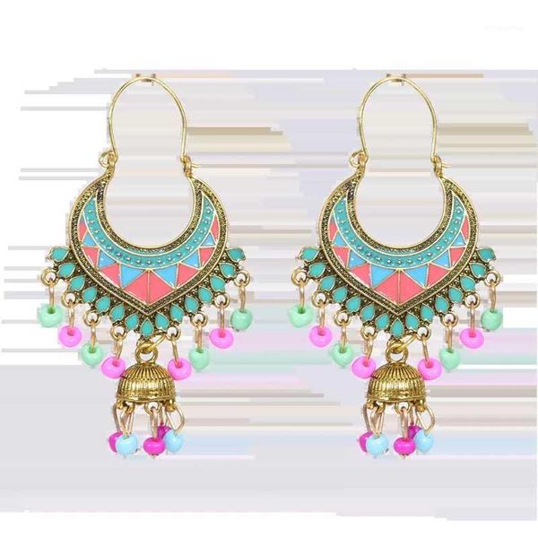 ethnic retro heart turkish bells bead jhumka earrings women's classic vintage turkey colorful color tassel earrings bijou1, Golden;silver
ethnic retro heart turkish bells bead jhumka earrings women's classic vintage turkey colorful color tassel earrings bijou1, Golden;silver