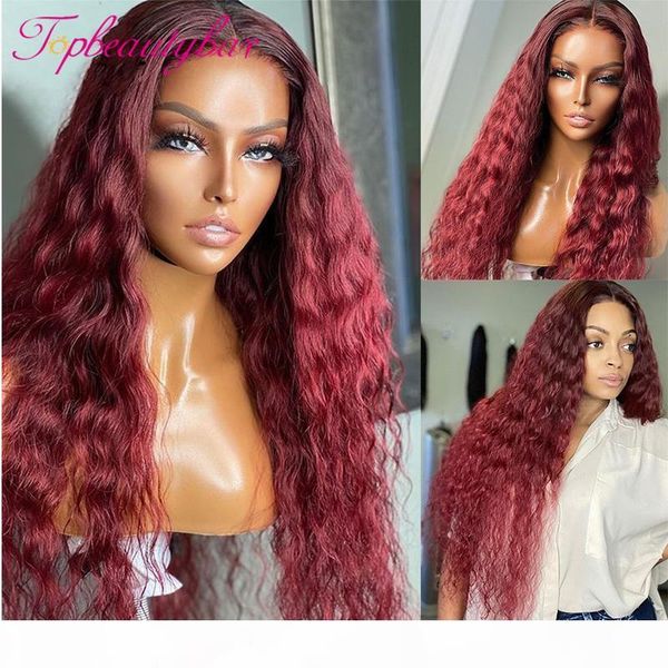 99j transparent lace frontal human hair kinky curly burgundy wig deep wave pre plucked bleached knots, Black;brown 
99j transparent lace frontal human hair kinky curly burgundy wig deep wave pre plucked bleached knots, Black;brown