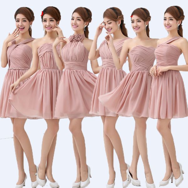 dusty pink bridesmaid dresses halter pleat custom made mix style bridesmaid dresses prom party dress women vestidos 2017, White;pink
dusty pink bridesmaid dresses halter pleat custom made mix style bridesmaid dresses prom party dress women vestidos 2017, White;pink