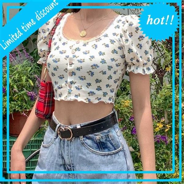 wind 2021 summer new women's fashion print bubble sleeve lace cardigan t-shirt, White
wind 2021 summer new women's fashion print bubble sleeve lace cardigan t-shirt, White