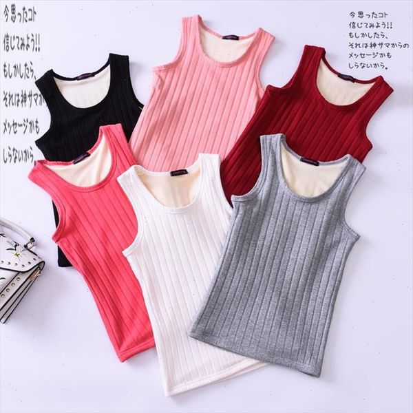 cotton velvet vest thermal bottoming shirt for women autumn winter cashmere warm tight lady tank plus size, White
cotton velvet vest thermal bottoming shirt for women autumn winter cashmere warm tight lady tank plus size, White