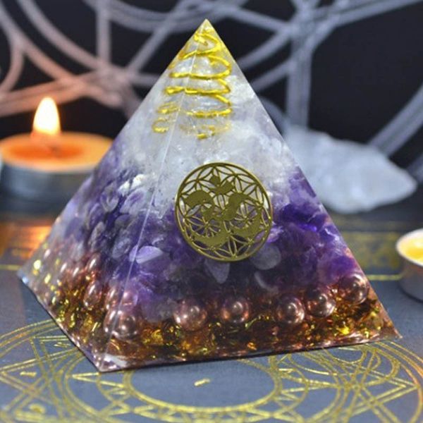 natural amethyst orgonite pyramid energy converter orgone aura chakra resin decorative craft decoration bring good luck gift, Black
natural amethyst orgonite pyramid energy converter orgone aura chakra resin decorative craft decoration bring good luck gift, Black