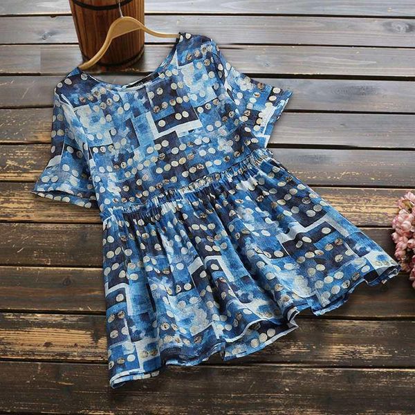 zanzea 2021 summer o neck short sleeve printed blouse women bohemian shirt casual female ruffles tunic 5xl loose blusas, White
zanzea 2021 summer o neck short sleeve printed blouse women bohemian shirt casual female ruffles tunic 5xl loose blusas, White