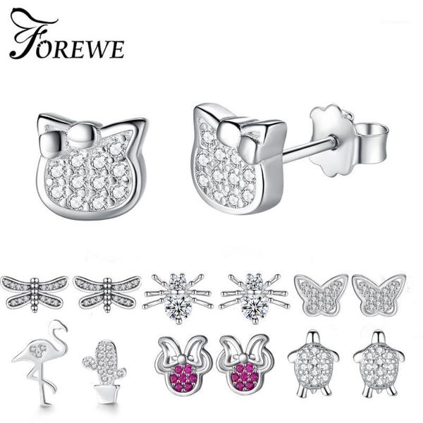 authentic 925 sterling silver stud earrings crystal butterfly cat dog small earrings for women girls fashion jewelry gift1, Golden;silver
authentic 925 sterling silver stud earrings crystal butterfly cat dog small earrings for women girls fashion jewelry gift1, Golden;silver