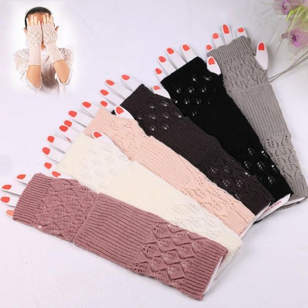 winter warm knitting arm gloves women girls fashion hollow out leaves fingerless long glove stretchy comfortable soft mittens1, Blue;gray
winter warm knitting arm gloves women girls fashion hollow out leaves fingerless long glove stretchy comfortable soft mittens1, Blue;gray