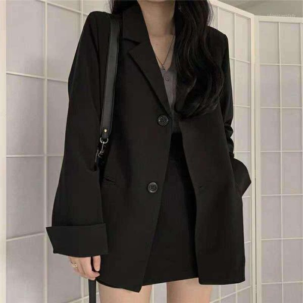women's suits & blazers 2021 spring and autumn loose women suit jacket fashion casual wild women's blazer black coat female clothi, White;black
women's suits & blazers 2021 spring and autumn loose women suit jacket fashion casual wild women's blazer black coat female clothi, White;black
