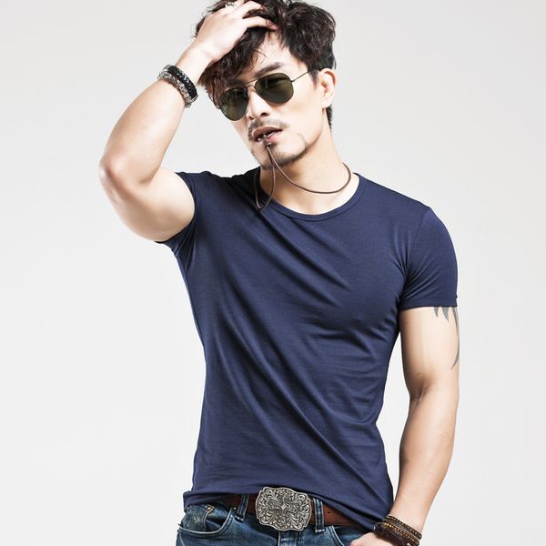men pure color o-neck t-shirt render unlined upper garment t shirt for male with short sleeves tight mens clothes kg-82, White;black
men pure color o-neck t-shirt render unlined upper garment t shirt for male with short sleeves tight mens clothes kg-82, White;black