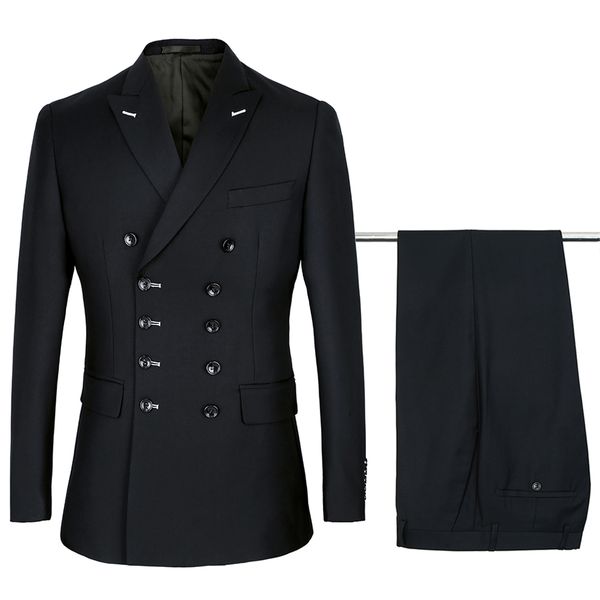 2020 men's double-breasted sets of purple plaid suits hombre black male suit 2's new kerstpak, White;black
2020 men's double-breasted sets of purple plaid suits hombre black male suit 2's new kerstpak, White;black