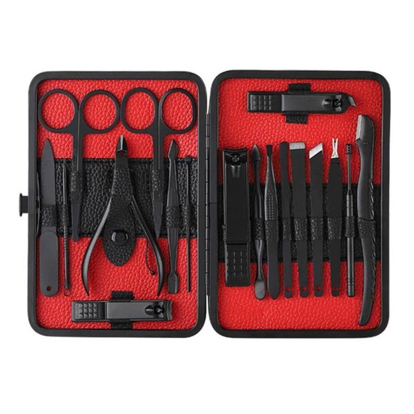 stainless steel black 18 piece set nail clipper set decoration eyebrow personal care nail tool clipper
stainless steel black 18 piece set nail clipper set decoration eyebrow personal care nail tool clipper