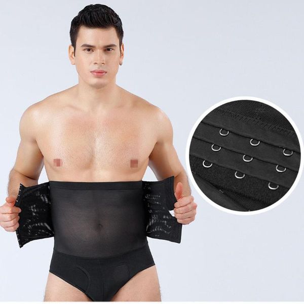 waist support men's high tights body slimming underwear protectionr seamless girdle boxer briefs abdomen control lift hips pants, Black;gray