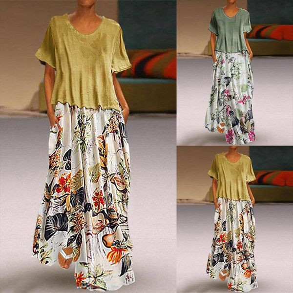 summer new fashion women vintage print patchwork o neck two pieces plus size pockets maxi lady dress wholesale z4, Gray
summer new fashion women vintage print patchwork o neck two pieces plus size pockets maxi lady dress wholesale z4, Gray