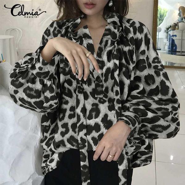 celmia fashion 2020 autumn women leopard print blouses lantern sleeve stand collar shirts elegant office bow tie blusas1, White
celmia fashion 2020 autumn women leopard print blouses lantern sleeve stand collar shirts elegant office bow tie blusas1, White