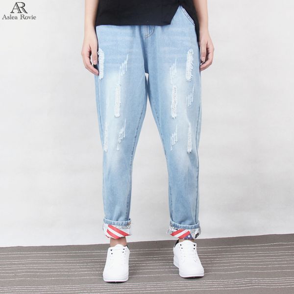ripped jeans women boyfriend cotton drawstring mom jeans plus size loose denim harem pant 6xl 1017, Blue
ripped jeans women boyfriend cotton drawstring mom jeans plus size loose denim harem pant 6xl 1017, Blue