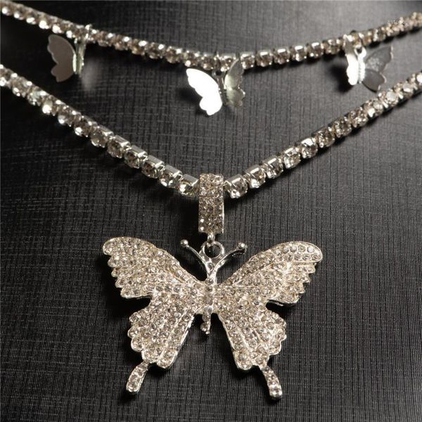 chains siver rainbow super shiny zircon butterfly necklace for women 2021 & charm modern female jewelry formal dinner party1, Silver
chains siver rainbow super shiny zircon butterfly necklace for women 2021 & charm modern female jewelry formal dinner party1, Silver