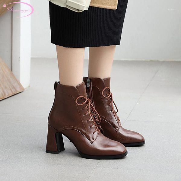 casual style comfortable round toe ankle boots fashion lace-up zipper brown black high heel thick riding boots women shoes1
casual style comfortable round toe ankle boots fashion lace-up zipper brown black high heel thick riding boots women shoes1