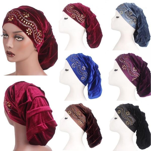 beanie/skull caps casual ladies headwear accessories muslim long tail turban hat sleeping cap velvet rhinestone printing warm cap1, Blue;gray
beanie/skull caps casual ladies headwear accessories muslim long tail turban hat sleeping cap velvet rhinestone printing warm cap1, Blue;gray