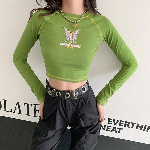 women butterfly graphic letter printing stitch green crop o-neck long sleeve yoga t-shirts, White;red
women butterfly graphic letter printing stitch green crop o-neck long sleeve yoga t-shirts, White;red