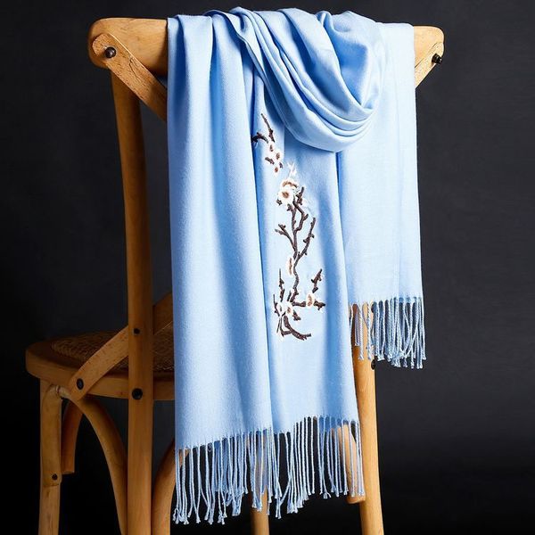 cotton wool embroidered scarf ladies couple thick cashmere scarf for women, Blue;gray
cotton wool embroidered scarf ladies couple thick cashmere scarf for women, Blue;gray