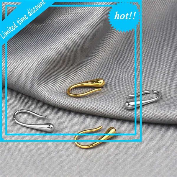 japanese and korean version cool wind line earrings water drop shape creative design, Golden