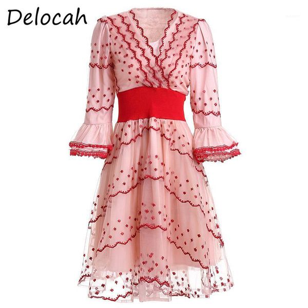 delocah spring summer dress fashion ruwan women v-neck gorgeous embroidery mesh holiday female midi dresses vestidos1, Black;gray
delocah spring summer dress fashion ruwan women v-neck gorgeous embroidery mesh holiday female midi dresses vestidos1, Black;gray