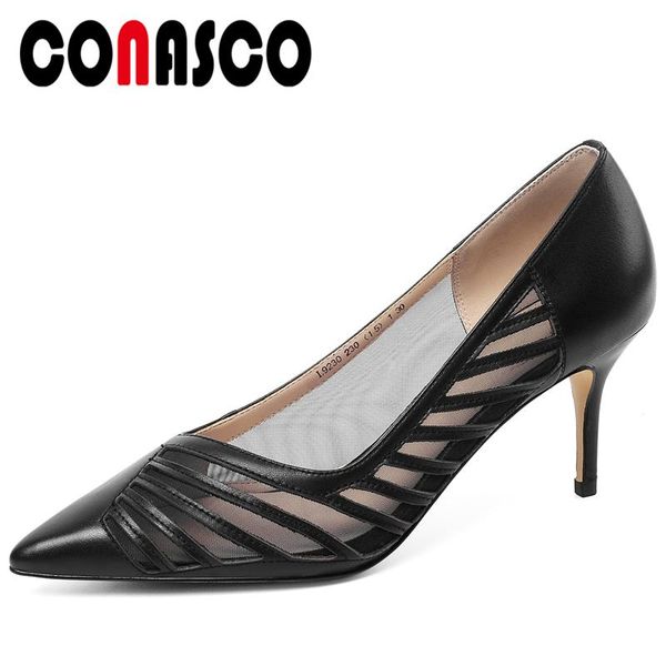 conasco euro style fashion woman pumps genuine leather thin high heels pointed toe mesh hollow casual shallow shoes woman, Black
conasco euro style fashion woman pumps genuine leather thin high heels pointed toe mesh hollow casual shallow shoes woman, Black