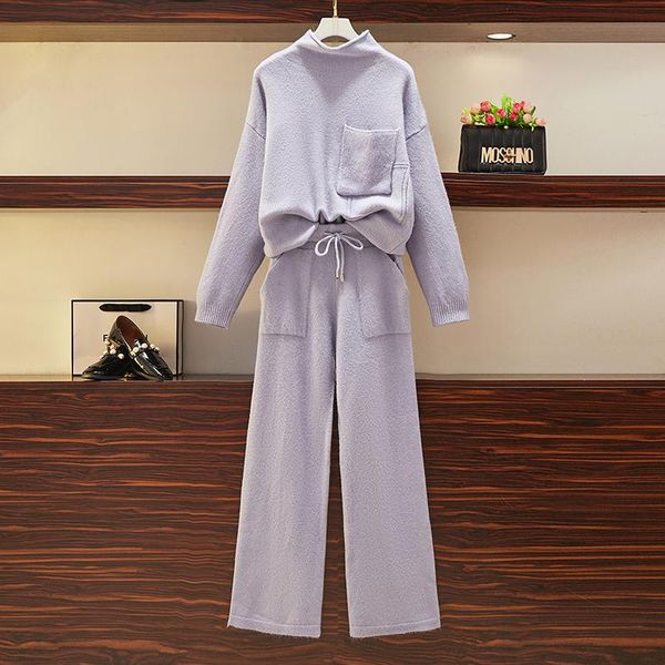 women's tracksuits 2 pieces sets women knitted tracksuit turtleneck sweater &high waist knit wide leg pants outwear suits, Gray
women's tracksuits 2 pieces sets women knitted tracksuit turtleneck sweater &high waist knit wide leg pants outwear suits, Gray