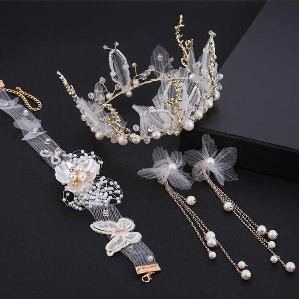 net red p crown fairy forest super immortal toast headdress jewelry three piece set atmosphere luxury bride simple, Silver
net red p crown fairy forest super immortal toast headdress jewelry three piece set atmosphere luxury bride simple, Silver