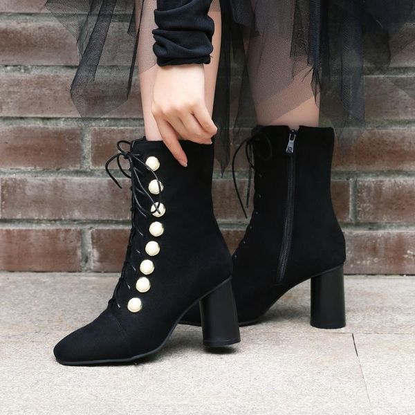 zetmtcnew fashion women boots high heels women autumn winter lace bead decoration boots motorcycle plus size 32-43, Black
zetmtcnew fashion women boots high heels women autumn winter lace bead decoration boots motorcycle plus size 32-43, Black
