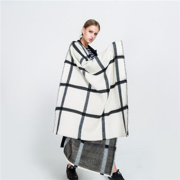 mingjiebihuo autumn and winter new black and white double-sided scarf beige plaid scarf warm fashion shawl women girls t200103, Blue;gray
mingjiebihuo autumn and winter new black and white double-sided scarf beige plaid scarf warm fashion shawl women girls t200103, Blue;gray