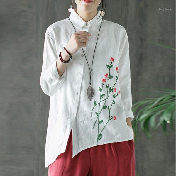 plus size women tunic linen blouse winter fashion long sleeve floral printed shirts button turn-down collar blouse blusas1, White
plus size women tunic linen blouse winter fashion long sleeve floral printed shirts button turn-down collar blouse blusas1, White
