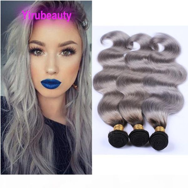 #1b grey ombre body wave 4 bundles brazilian virgin hair weaves double wefts 95-100g piece 1b grey two tones color, Black
#1b grey ombre body wave 4 bundles brazilian virgin hair weaves double wefts 95-100g piece 1b grey two tones color, Black